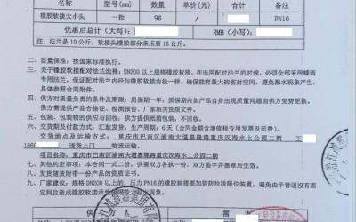 【合同】重庆汉海*地水上公园二期项目异径橡胶接头